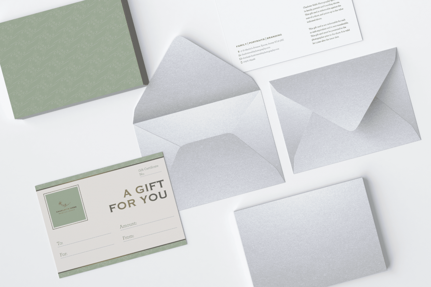 photography branding and stationery