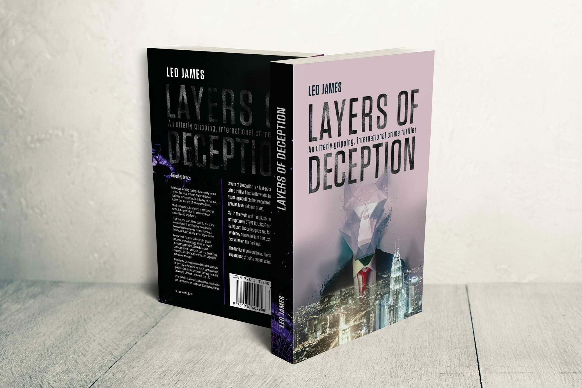 Book cover design front and back