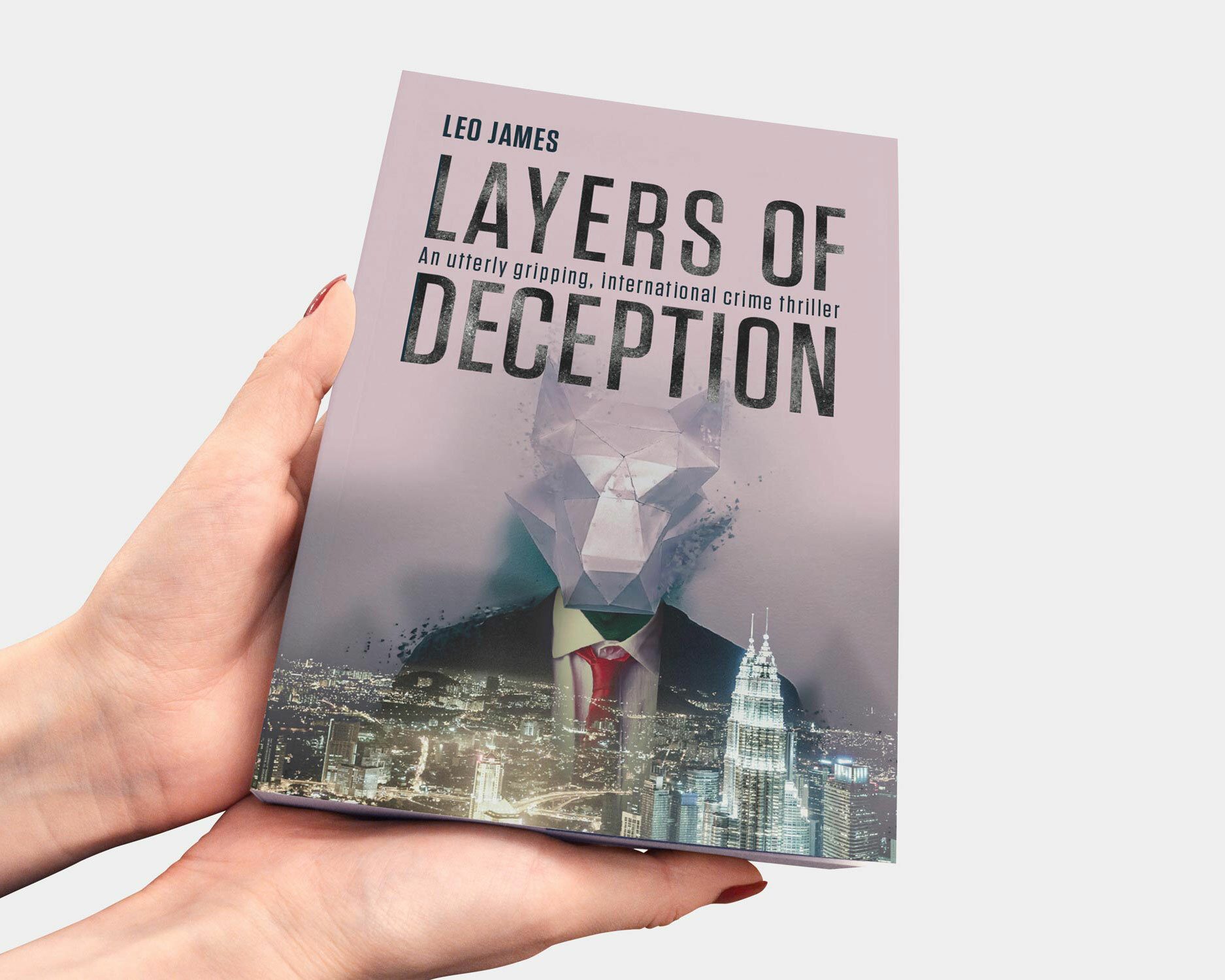 Book cover design hand held